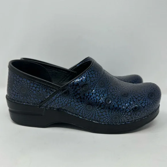 Dansko Professional Clogs Women's EUR 39 US 8.5 Blue Medallion - Picture 10 of 13